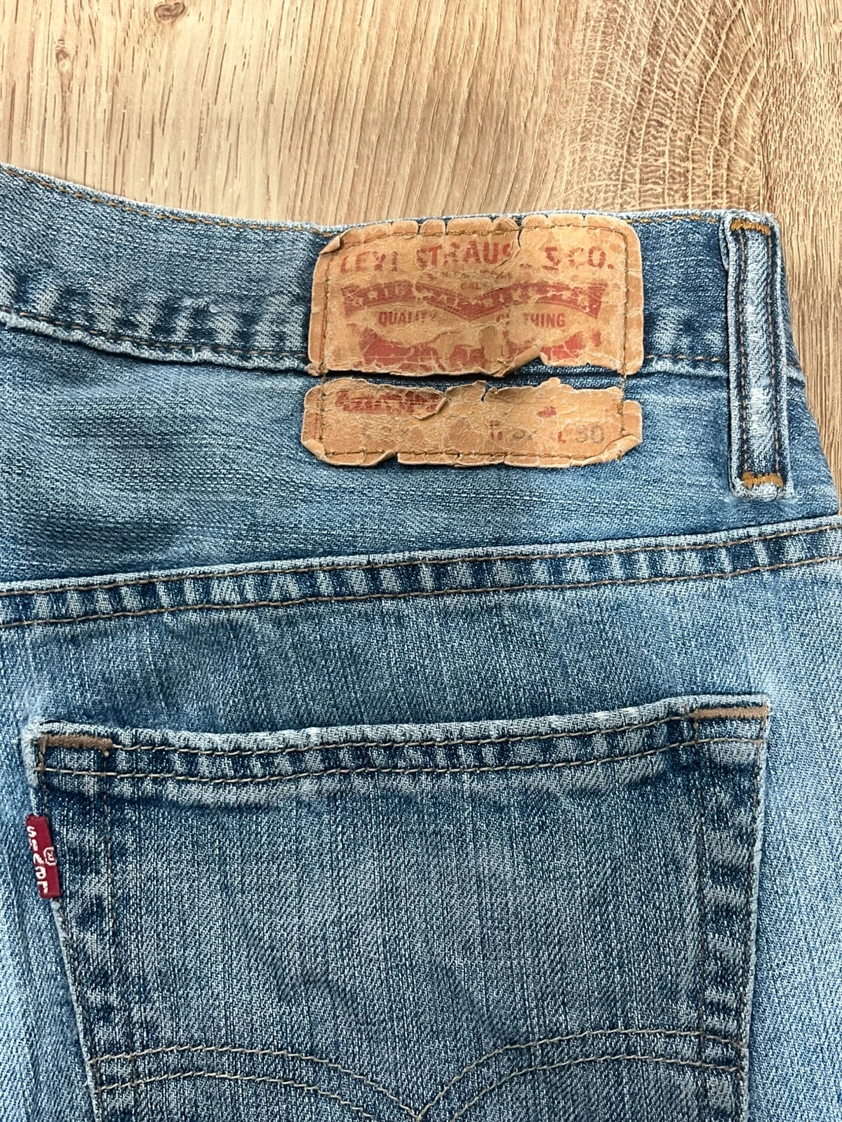 Jean Levi's Coupe Droite W32 L30 Vintage 100% Coton Bleu Délavé Lvh 184 – photo 12